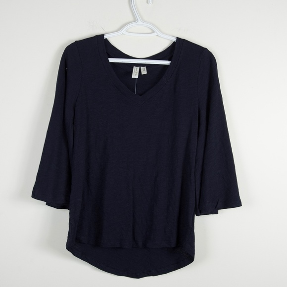 Anthropologie Meadow Rue Bell Sleeve V Neck Top - Picture 1 of 2